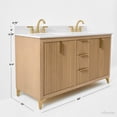 thumbnail image 2 of Turlington 60 in. Bath Vanity in Oak with White Quartz Top and Undermount Basin, 2 of 6