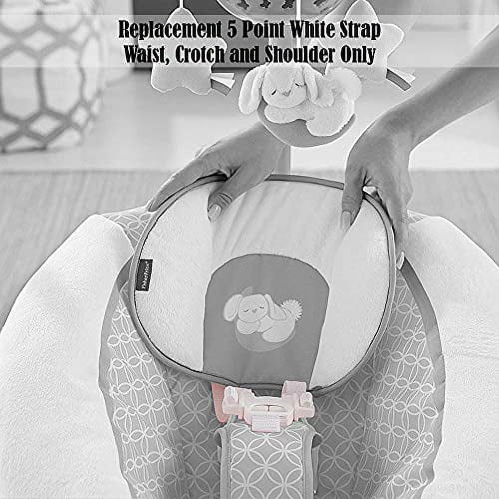 Fisher-Price Cradle 'n Swing Replacement 5 Point Strap Safety Harness, White