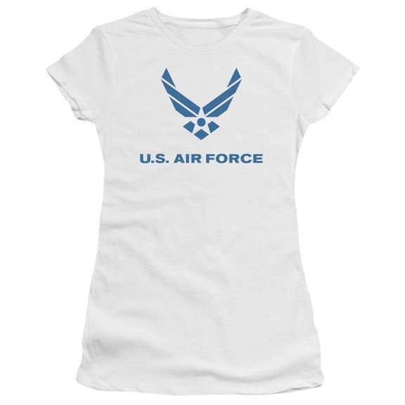 Air Force - Distressed Logo - Juniors Teen Girls Cap Sleeve Shirt - X-Large