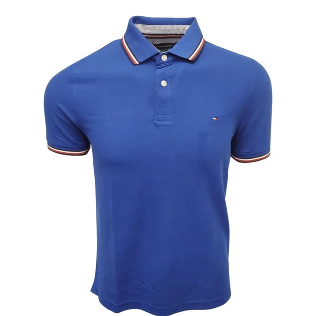 Polo Tommy Hilfiger con cuello a rayas para hombre, talla L