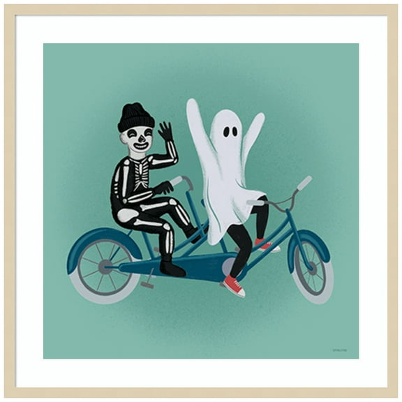 Amanti Art Hometown Halloween IX Wood Framed Wall Art Print