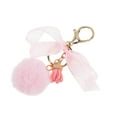 thumbnail image 5 of Unique Bargains 1 Pc Fashion Bow Ball Handbag Charm Bag Accessories Pink, 5 of 5