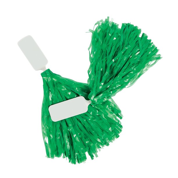 Green Team Spirit Pom Pom Party Favors 24 Pieces