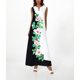 thumbnail image 2 of Vestidos de Verano de una Línea para las Mujeres 2025, Maxi de Impresión sin Mangas de Cuello en V de Moda para Ocasional, Fiesta Y Boda, 2 of 6