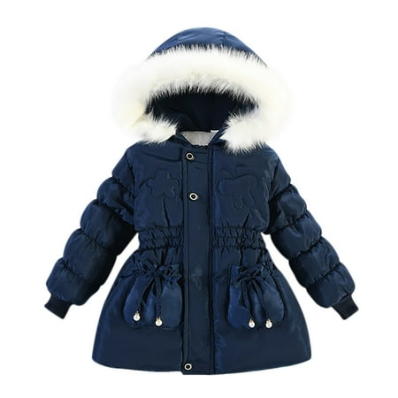 

Zhuashum Snowsuit For Toddler Boys Girls 18-24 Months Toddler Ski Snow Jacket Winter Long Sleeve Outerwear Sweater Clothes Heavyweight Coats Blue