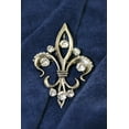 thumbnail image 6 of Just Love Jewels Antique Silver, Gold Tone Fleur de Lis Rhinestone Pendant with Crystals, 6 of 9