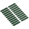 thumbnail image 1 of Unique Bargains 20 Paires Couverture de Sangle Snapback, Double Rangée 14 Trous en Plastique Chapeau Réglable Snap Boucle de Remplacement (Vert Foncé), 1 of 7