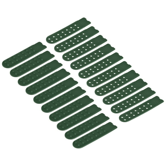 20 Pairs Snapback Strap Cover, Double Row 14 Holes Plastic Adjustable Hat Snap Buckle Replacement (Dark Green)