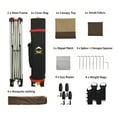 thumbnail image 5 of CROWN SHADES 11 x 1 Foot Pop Up Gazebo Canopy Shelter, Outdoor Canopy w/ 4 Mosquito Net Sidewalls, Push Center Lock, and Wheeled Carry Bag, Beige/Coffee, 5 of 7