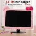 thumbnail image 1 of Pink Computer Monitor Cover Monitor Dust Cover Computer Decorative Dust Cover Suitable for 14-19 Inch Display, 1 of 3