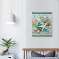 thumbnail image 3 of JRXY Coastal Farmhouse Canvas Print Wall Decor Ideas Sea Artwork for Bedroom Beach Decor Starfish Seashell Wall Art for Nautical Bathroom Starfish Wave Wall Hanging Beach Art with Shells 12x16 in, 3 of 4