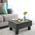 thumbnail image 6 of Homcom Modern Small Faux Leather Ottoman / Footrest Stool, 6 of 9