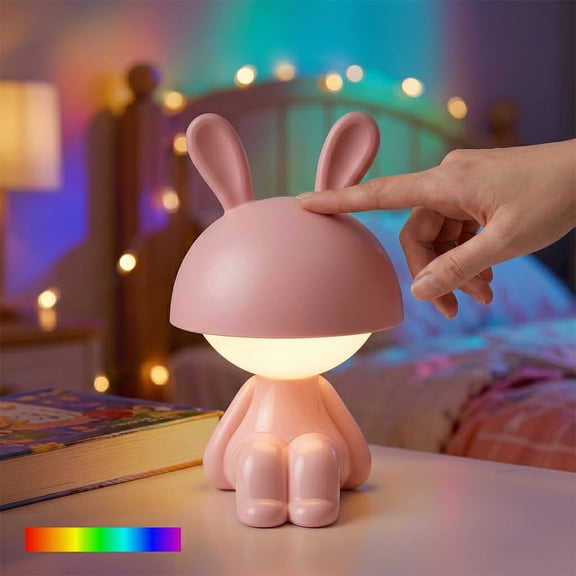 DAYBETTER Rechargeable Night Light, 7 RGB Colors Changing Decor LED Touch Lamp, Portable Bedside Lamp, Suitable for Bedroom, Office, Bathroom, Living Room, Kids Gift
