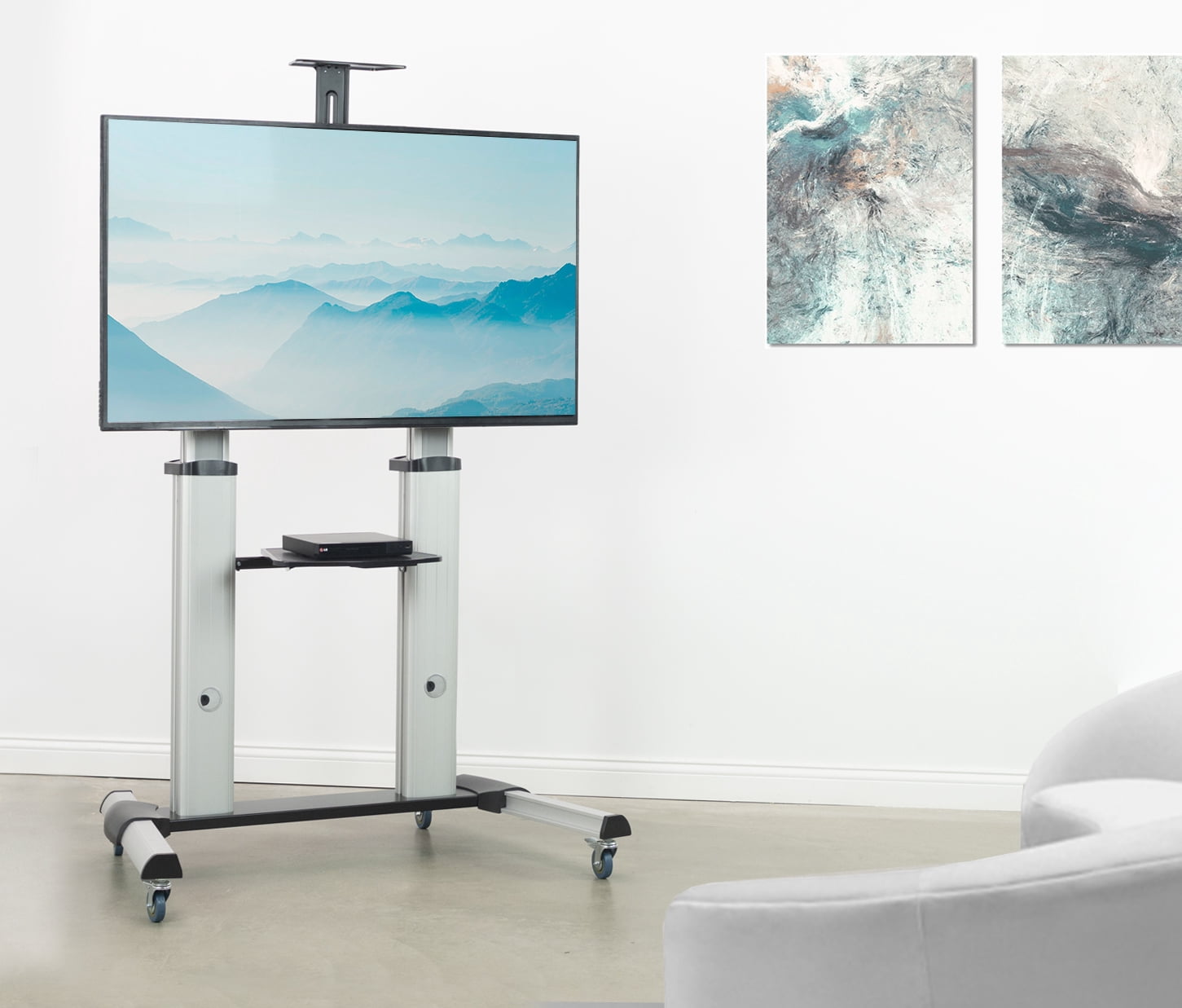 Ultra Heavy Duty Mobile Stand TV Cart Mount, Fits 32" to 100" Flat Screens
