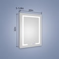 thumbnail image 6 of Boost-M2 20" W x 32" H Bathroom Narrow Light Medicine Cabinet with Lights and Mirror, Recessed or Surface, Left Hinge, 6 of 22