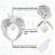 thumbnail image 3 of 2 adornos navideños conmemorativos de alas de ángel, regalo conmemorativo, colgantes de árbol con forma de corazón, 3 of 9