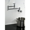 thumbnail image 4 of Kingston Brass KS8101RKX Webb Wall Mount Pot Filler Faucet with Knurled Handle, Polished Chrome, 4 of 7