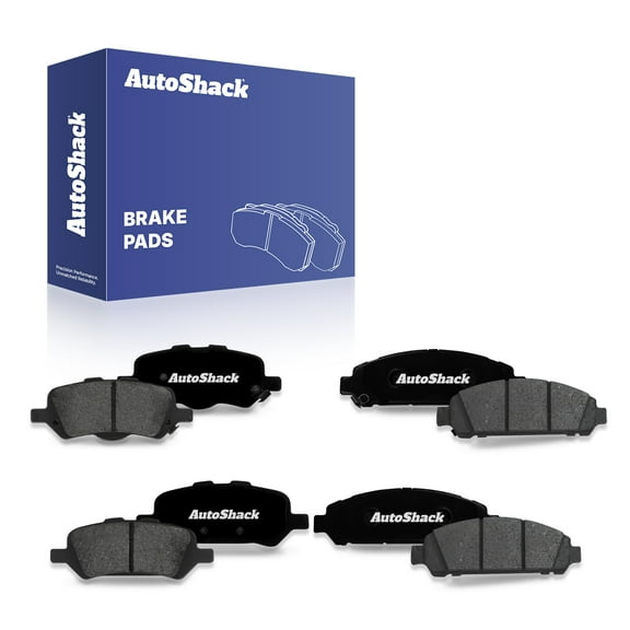 AutoShack Front & Rear Premium Ceramic Brake Pad Set Replacement for 2009-2016 Toyota Venza 8-PC