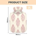 thumbnail image 3 of 2L Hot Water Bottle with Soft Velvet Cover PVC Hot Water Bag for Pain Relief Long-Lasting Warmth Cream Vintage Pattern, 3 of 8
