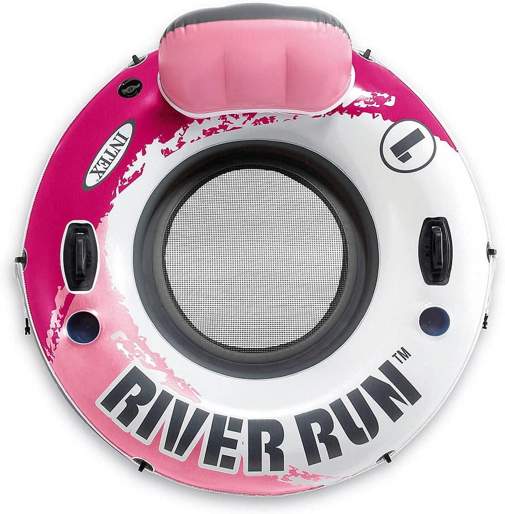 Intex Pink River Run I Sport Lounge, Inflatable Water Float, 53" Diameter