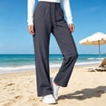 thumbnail image 5 of Womens Quick Dry Casual Pants, Straight Leg Elastic Waist Stretch Breathable Athletic Trousers, Walking Hiking Jogging Fitness Sports Wear | VerBelle,Dark Gray S, 5 of 7