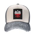 thumbnail image 2 of Polish Flag White Eagle Distressed Baseball Cap Dad Hats for Men Women Vintage Trucker Hat Low Profile Ball Caps, 2 of 7