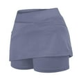 thumbnail image 4 of vigerkar Womens Skorts with Pockets Tummy Control Plus Size Skorts Dressy Casual High Waist Athletic Shorts Trendy Skirts 2025 Light Purple, 5XL, 4 of 4