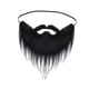 thumbnail image 5 of Bigotes falsos de barba de Papá Noel, accesorios para disfraces navideños, barbas de disfraz y bigotes. Negro, 5 of 9