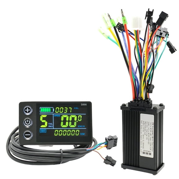 24-48V Motor Controller with S866 LCD Display Brushless Motor Controller 250-300W Sine Waves Motor Speed Controller