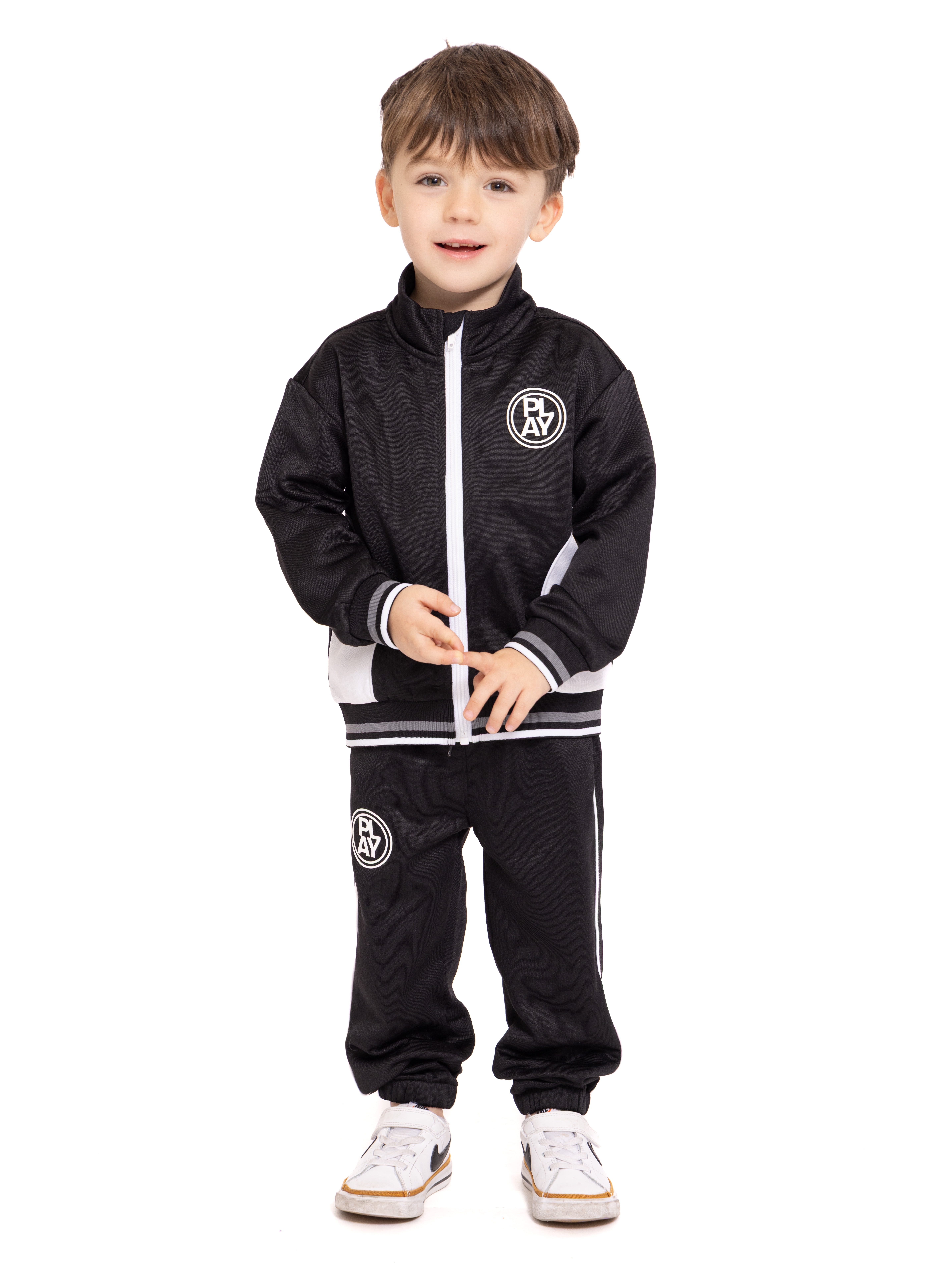 Wonder Nation Toddler Boys Full Zip Track Jacket and Matching Jogger Pants, 2-Piece, Sizes 12M-5T