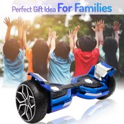 Emaxusa Off Road Hoverboards 8.5 inch Wheel with Bluetooth Speakers and LED Lights, All Terrain Self Balancing Scooter for Adults and Kids, UL Safety Certified (Blue)