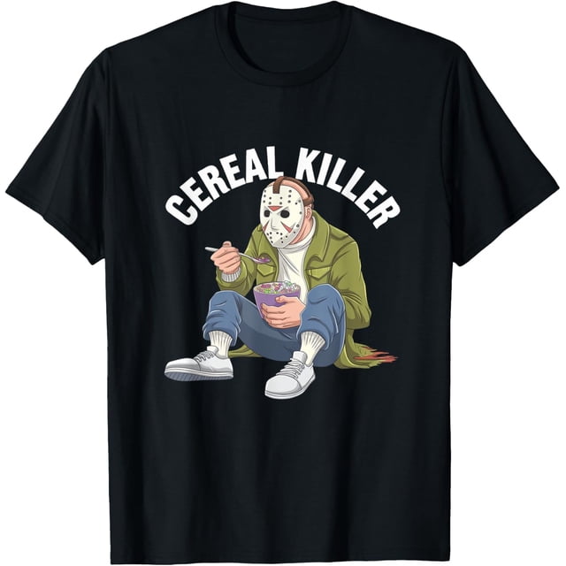 Cereal Killer Funny Halloween Horror Movie Masked Man Camiseta