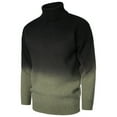 thumbnail image 2 of ZKCCNUK Men's Autumn And Winter New Men's Pullover Sweater Gradient Color Color Matching Turtleneck Warm Sweater Large Size Bottoming Shirt, 2 of 5