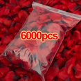 thumbnail image 2 of 6000/100 piezas de pétalos de rosa artificiales de colores rojos, blancos y dorados para decoración romántica de bodas y fiestas, 2 of 5