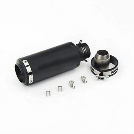 Silencer Exhaust, Universal Motorcycle Slip-on Exhaust System with Silver Strip