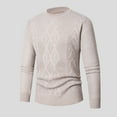 thumbnail image 2 of HAiming Men's Sweater Long-Sleeve Crew Neck Strenchy Casual Solid Color Pullover Tops Trendy Clothes, 2 of 8