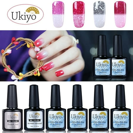 Ukiyo Snowy Thermal Color Changing Uv Gel Nail Polish With No Wipe Ukiyo Snowy Thermal Color Changing Uv Gel Nail Polish With No Wipe Top Coat And