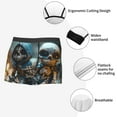thumbnail image 3 of Sikiie Cute Skeletons Figurines Print Men's Boxer Briefs, Elastic Waistband Boxer Briefs Leggings-XX-Large, 3 of 5