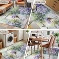 thumbnail image 6 of 2.7x5 Area Rugs, Purple Lavender Non-Skid Rubber Backing Large Rectangle Rugs - Living Room Bedroom Home Office, Green Leaves Spring Bike Botanical Indoor Floor Mat Carpets Washable Rug, 6 of 9