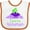 White and Orange, variant on Inktastic I Love My Grandma Cute Turtle Family Boys or Girls Baby Bib