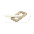 thumbnail image 3 of Rectangular Link Stone Marble Sculpture Figurine for Home and Bathroom - Decorative Object for Office and Room Decor - Display Ornament for Living Room, Shelf and Coffee Table Accent - 2", White, 3 of 9