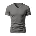thumbnail image 3 of Ulitacool T Shirts For Mens Summer Athletic Stretch Breathable Fitness Short Sleeve Tee With Functional Design Handsomer Wear Dark Gray, 3 of 7