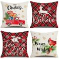 thumbnail image 1 of Housse de Coussin de Noël 45x45 Set de 4 (Style 6), 1 of 5