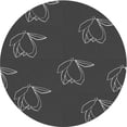 thumbnail image 1 of Ahgly Company Machine Washable Indoor Round Transitional Charcoal Black Area Rugs, 8' Round, 1 of 7