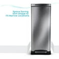 thumbnail image 4 of Home Zone Living 12 Gallon Slim Kitchen Trash Can, Stainless Steel, Silver, 4 of 8