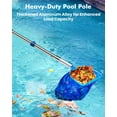 thumbnail image 2 of Pool Pole Telescopic 16FT Heavy Duty Upgraded Aluminum, 16Ft Extension/Extendable Telescoping Tool for Above Ground/Inground Swimming Cleaning Supplies Accessories, Leaf Skimmer/Brush/Net/Vacuum/Mesh, 2 of 11