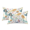 thumbnail image 2 of Satin Pillow Case Cute Mermaids and Friends Standard Silk Pillow Cover for Hair and Skin Envelope Closure 20"x26", 2 of 9