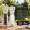 London Refillable Spice Mill - Kitchen Home Accessory Table Salt With ...