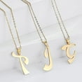 thumbnail image 3 of Kripyery Pendant Necklace Cursive 26 Letters Jewelry Simple Bright Luster Couple Necklace for Daily Wear, 3 of 8