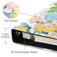 thumbnail image 3 of FORMRS 3 Ring Photo Album 4"x6" Self Adhesive Large Capacity PU Leather Cover, Blue Floral Wave, 3 of 6